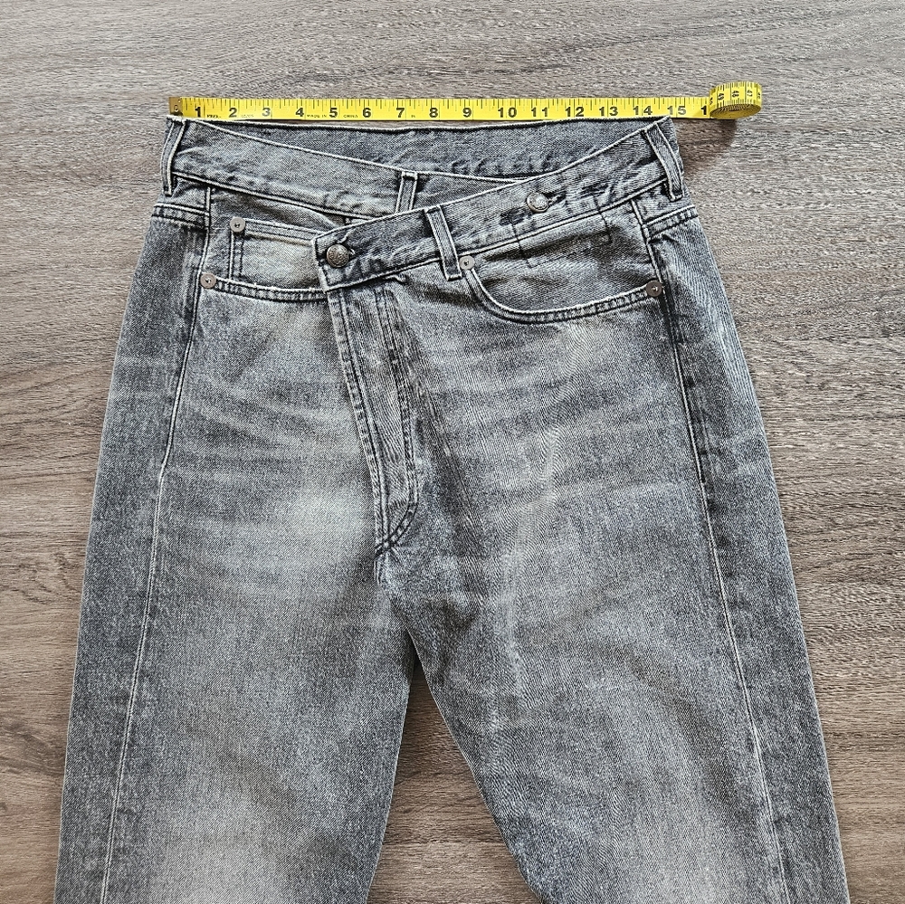 R13 Peyton Black Crossover Jeans Size 25 - Picture 14 of 16